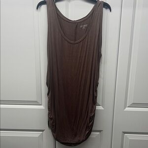 Lane Bryant - Mocha Fitted Ruched Side Tank Top - Scoop Neck - Size 22/24